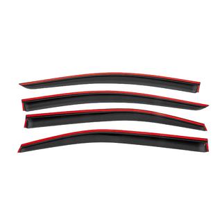 Window wind deflectors with black molding Niken Luxury (SD, 4 pcs) photo 4