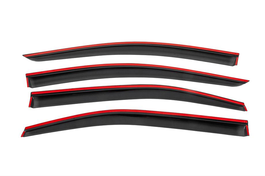 Toyota Corolla 2019- Window wind deflectors with black molding Niken Luxury (SD, 4 pcs) Photo 4