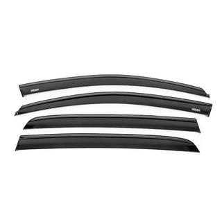 Side window wind deflectors with black molding Niken Luxury (HB, 4 pcs) photo 1