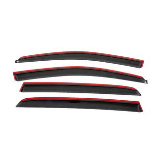 Side window wind deflectors with black molding Niken Luxury (HB, 4 pcs) photo 4