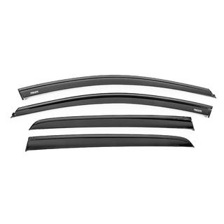 Side window wind deflectors with black molding Niken Luxury (HB, 4 pcs) photo 1