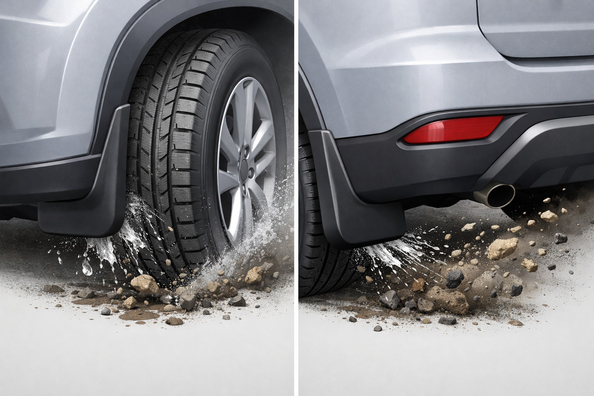 Front or rear mud flaps: which are more important if choosing one? Photo 1