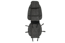 Velour seat cover (1 pc, black with black stitching) photo 3