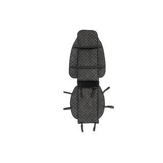 Velour seat cover (1 pc, black with black stitching) photo 3
