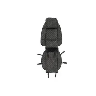Velour seat cover (1 pc, black with black stitching) photo 3