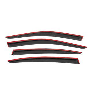 Window wind deflectors with black trim Niken Luxury (4 pcs) photo 4