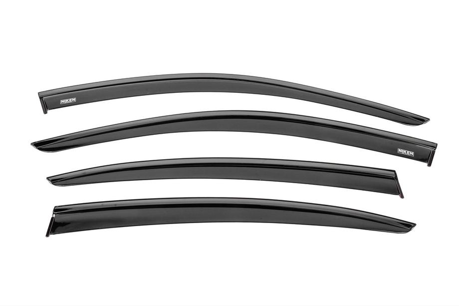 Volkswagen Passat B8 2015-2023 Window wind deflectors with black trim Niken Luxury (4 pcs) Photo 1