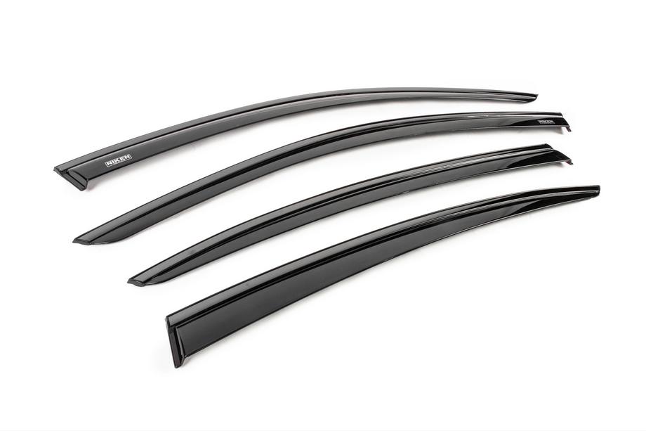 Volkswagen Passat B8 2015-2023 Window wind deflectors with black trim Niken Luxury (4 pcs) Photo 3