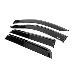 Window wind deflectors with black trim Niken Luxury (4 pcs) photo 2