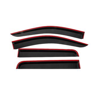 Window wind deflectors with black trim Niken Luxury (4 pcs) photo 4