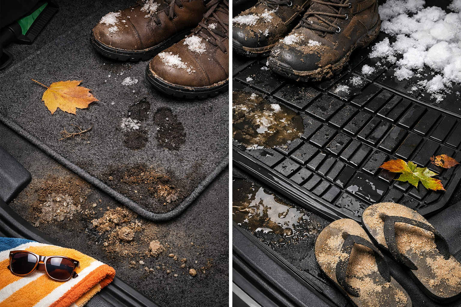 Textile or rubber mats: what’s more convenient by season