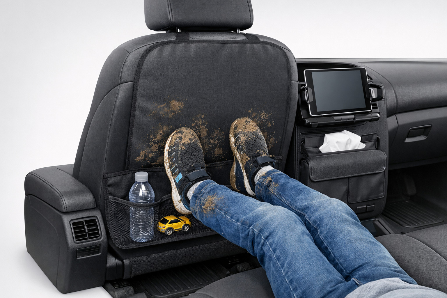 Child kicks dirt on the seatback: What really works