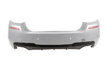 BMW 5 Series F10/F11 2010–2016 Rear bumper diffuser for dual twin exhaust (quad tips) V1 (for M-Performance) photo 1