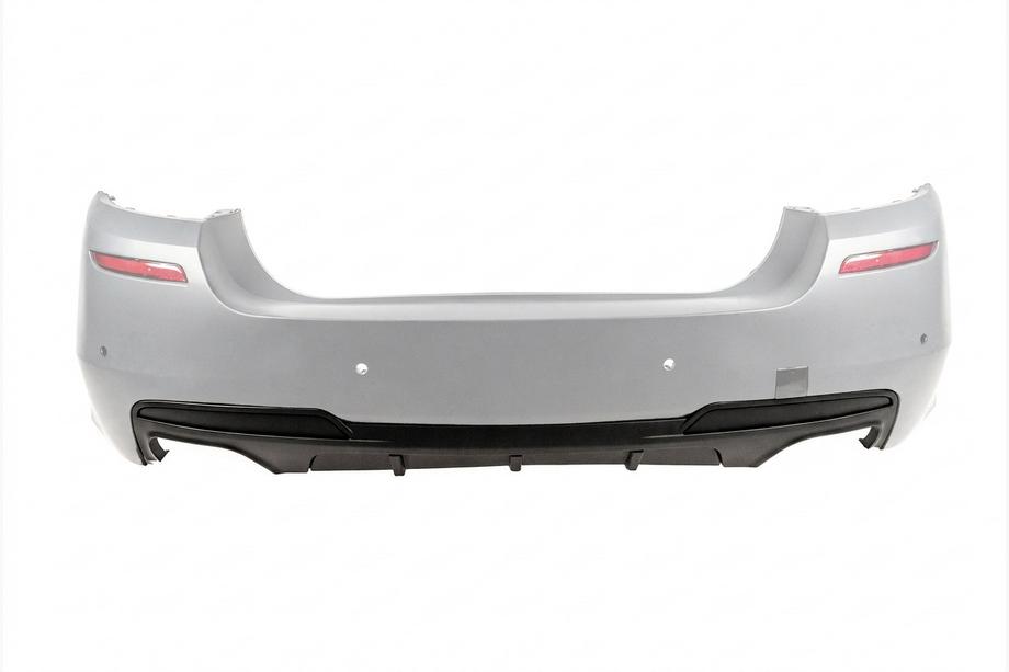 BMW 5 Series F10/F11 2010–2016 Rear bumper diffuser for dual twin exhaust (quad tips) V1 (for M-Performance) Image