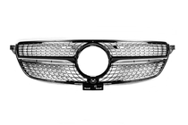 Mercedes GLE/ML class W166 2011-2018 Clearance Tuning Grille Diamond Black (GLE) With camera mount photo 1