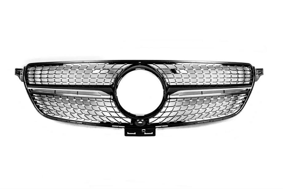 Mercedes GLE/ML class W166 2011-2018 Clearance Tuning Grille Diamond Black (GLE) With camera mount Image