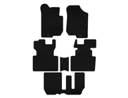 Kia Carens 1999-2012 Deluxe carpet floor mats (2006-2012, 3 rows, 7-seater, Black) photo 1