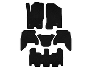 Nissan Pathfinder R51 2005-2014 Deluxe V1 textile floor mats (3 rows, Black, 2010-2014) photo 1
