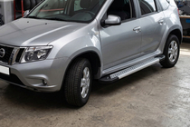 Nissan Terrano 2014- Side Steps Vision New Grey (2 pcs, Aluminum) photo 1