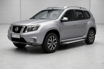 Nissan Terrano 2014- Side steps Line (2 pcs, aluminum) photo 1