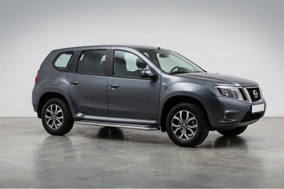 Nissan Terrano 2014- Side steps Maydos V2 (2 pcs, aluminum/stainless steel) Image