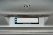 Mercedes Vito/V-class W447 2014- Wide stainless steel tailgate trim above license plate Carmos - Turkish Stainless Steel photo 1