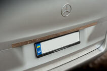 Mercedes Vito/V-class W447 2014- Wide stainless steel tailgate trim above license plate Carmos - Turkish Stainless Steel photo 3