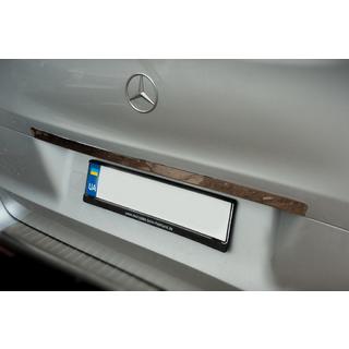 Wide stainless steel tailgate trim above license plate photo 2