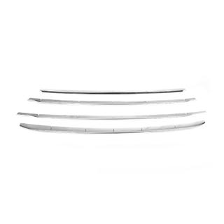 Front bumper and grille covers (4 pcs, stainless steel) photo 2