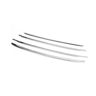 Front bumper and grille covers (4 pcs, stainless steel) photo 3