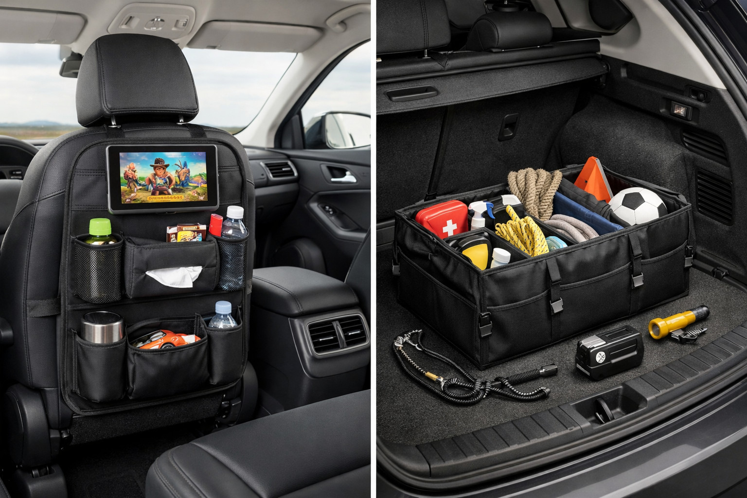 Seat-back organizer or trunk organizer: Which is really more useful