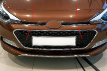 Hyundai I-20 2014-2020 Grille Covers 2014-2018 (2 pcs, stainless steel) photo 1