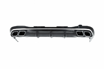 Mercedes S-class W223 2020- Rear diffuser with AMG S63 Silver exhaust tips photo 1