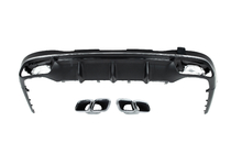 Mercedes S-class W223 2020- Rear diffuser with AMG S63 Silver exhaust tips photo 3