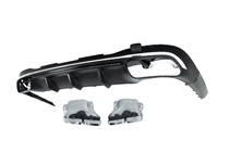 Mercedes S-class W223 2020- Rear diffuser with AMG S63 Silver exhaust tips photo 8
