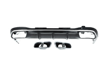Mercedes S-class W223 2020- Rear diffuser with AMG S63 Silver exhaust tips photo 2