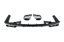 Mercedes S-class W223 2020- Rear diffuser with AMG S63 Silver exhaust tips photo 13
