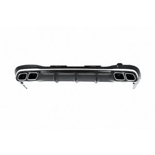 Rear diffuser with AMG S63 Silver exhaust tips photo 1