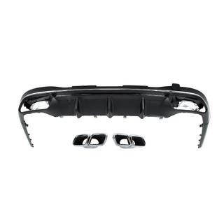 Rear diffuser with AMG S63 Silver exhaust tips photo 3
