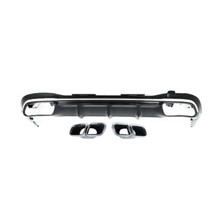 Rear diffuser with AMG S63 Silver exhaust tips photo 2