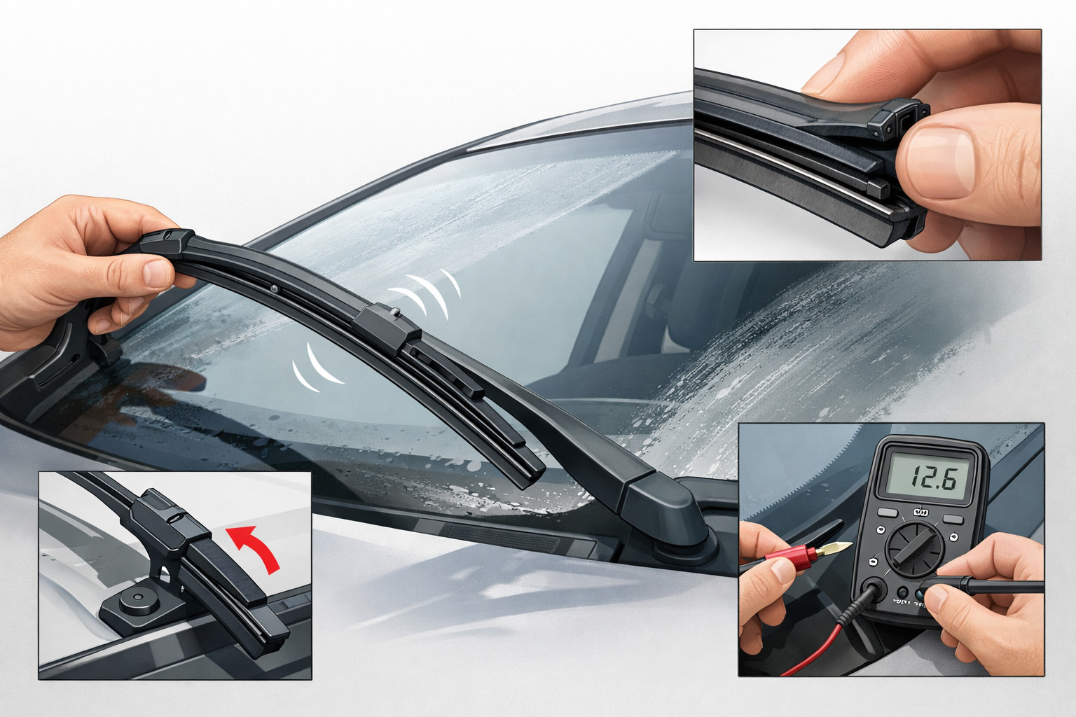 Wiper blades squeak: What to check before replacing them