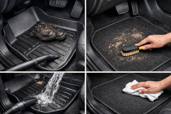 Rimmed or flat car mats: Which is better daily and easier to clean?