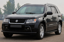 Suzuki Grand Vitara 2005-2017 Front nudge bar ST008 Black (stainless steel) photo 1