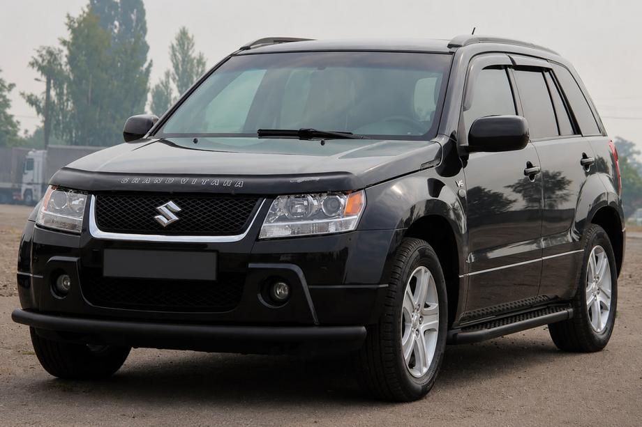 Suzuki Grand Vitara 2005-2017 Front nudge bar ST008 Black (stainless steel) Image