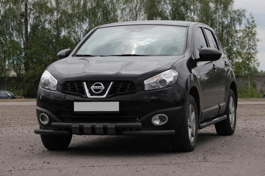 Nissan Qashqai 2010-2014 Front nudge bar ST009-15 Black (stainless steel) Image