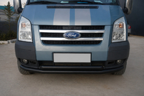 Ford Transit 2000–2014 Front nudge bar ST014 Black (2006-2014, stainless steel) photo 2