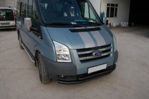 Ford Transit 2000–2014 Front nudge bar ST014 Black (2006-2014, stainless steel) photo 3