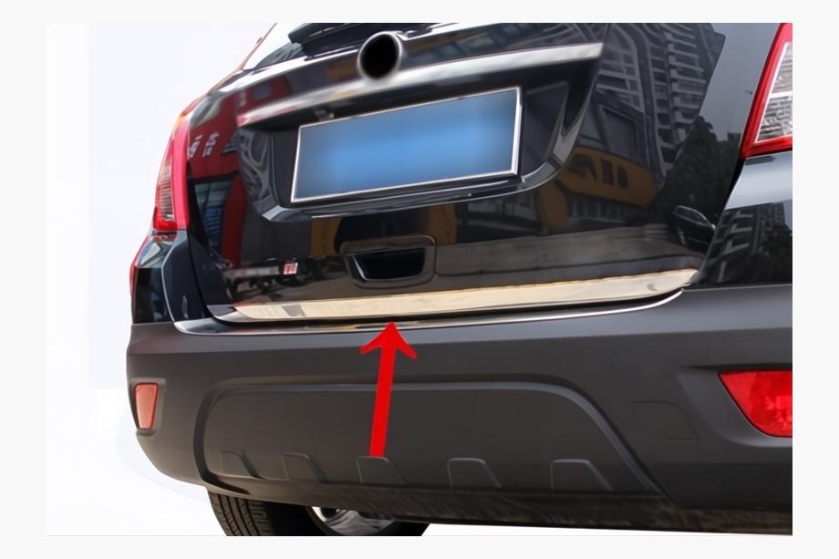 Opel Mokka 2012-2021 Trunk trim stainless steel Carmos - Turkish Stainless Steel Image