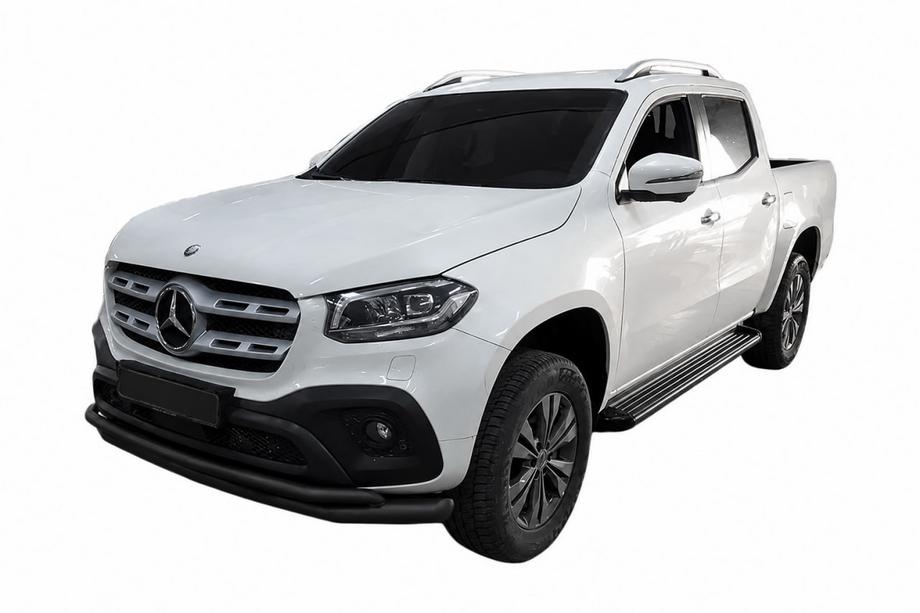 Mercedes X class 2017-2020 Front bull bar ST017 Black (stainless steel, 60 mm) Image