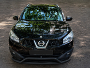 Nissan Qashqai 2010-2014 Front protection bar Black (stainless steel) photo 1